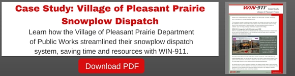 WIN-911 Snowplow Dispatch notification case study button